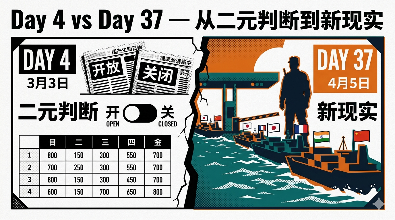 Day 4 vs Day 37：从二元判断到新现实