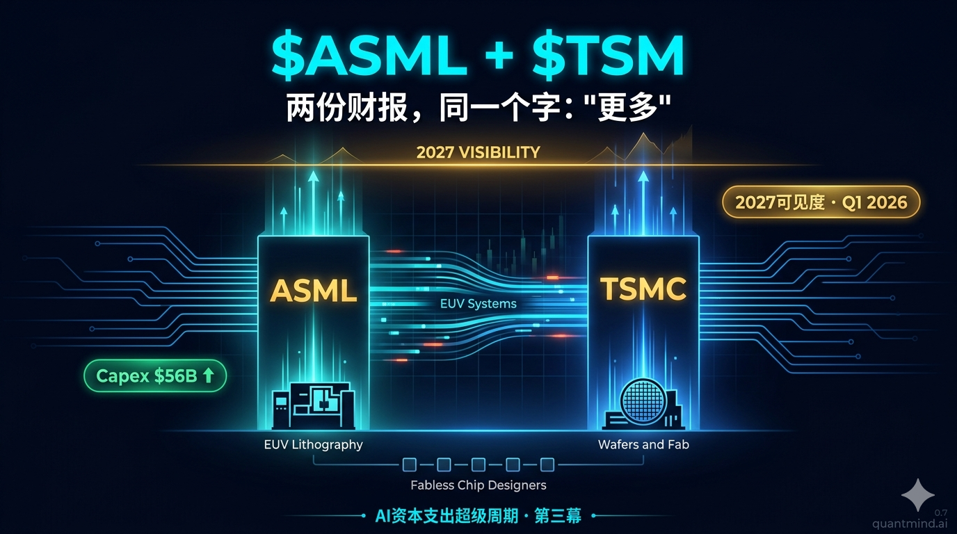 ASML + TSM Q1 2026 双财报深度解析：两份财报写着同一个字——"更多"，市场却读错了剧本