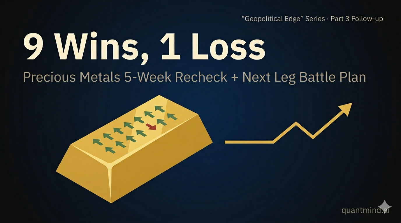 9 Wins, 1 Loss, And A New Story: Precious Metals 5-Week Recheck